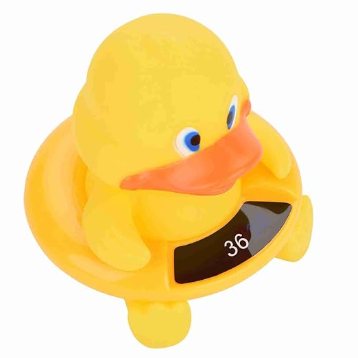 Baby Bath Thermometer, Floating LED Display Infant Thermometer, Safety Water Temperature Monitor with Auto Sensor for Newborn Toddler Bath Time (Yellow)