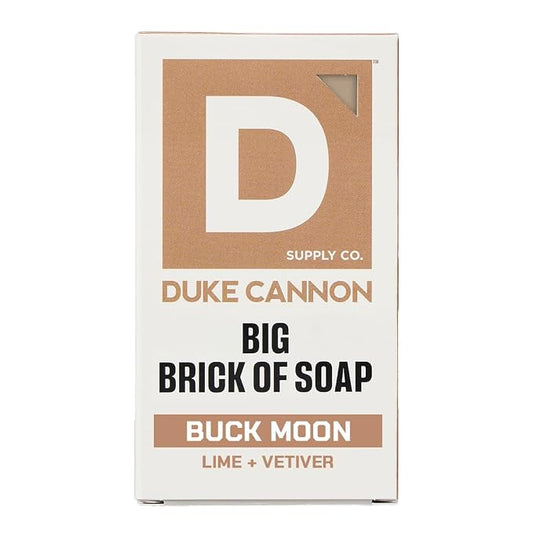 Duke Cannon Supply Co. Extra Large Bar Soap - Men's Natural Soap with Masculine Scents - Lime + Vetiver - Made in the USA with Domestic & Globally Sourced Materials - All Skin Types - Buck Moon,10 oz