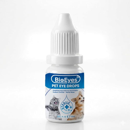 Dog Eye Drops - Cat Eye Drops - Vet Recommended Pet Eye Drops to Clean and Soothe Eye Infections, Allergies, Dry & Pink Eyes, Tear Stain Remover for Dogs, Cats, Horses & Birds (10 ml)