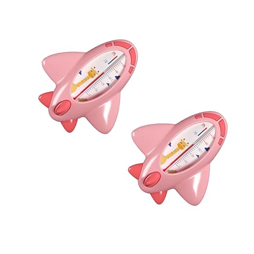2pcs Bathing Water Thermometer for Newborns, Adorable Rose-Colored Water Temperature Sensor for Tub, Waterproof Bath Temperature Gauge for Safety