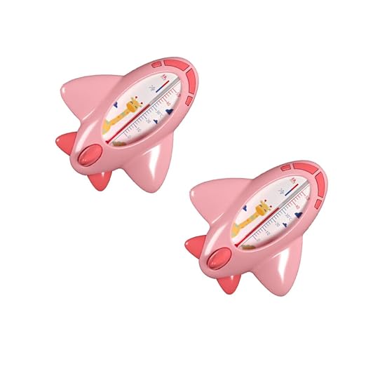 2pcs Bath Thermometer Turtle Shape Water Temperature Sensor for Newborns, Pink Waterproof Floating Thermometer for Home Pools and Bathtubs