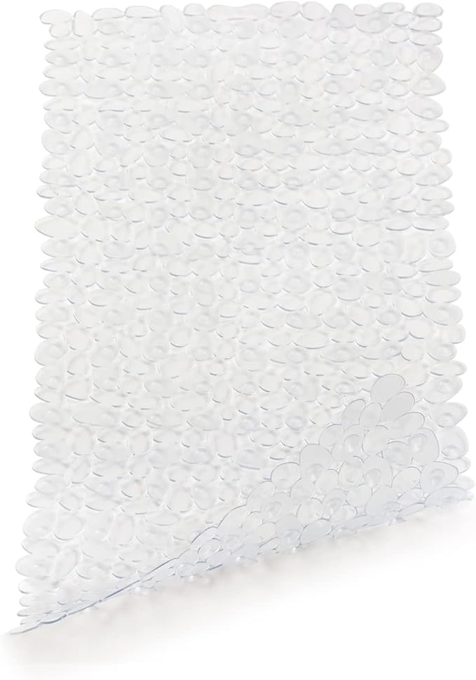 Bath Mats for Bathroom Tub 35x16 Inch,Bath Mat for Tub Feels Great on Tired Feet, Friendly Machine Washable Shower Tub Mats with 167 Big Suction Cups,Shower Mat,Bath Tub Mat,Clear