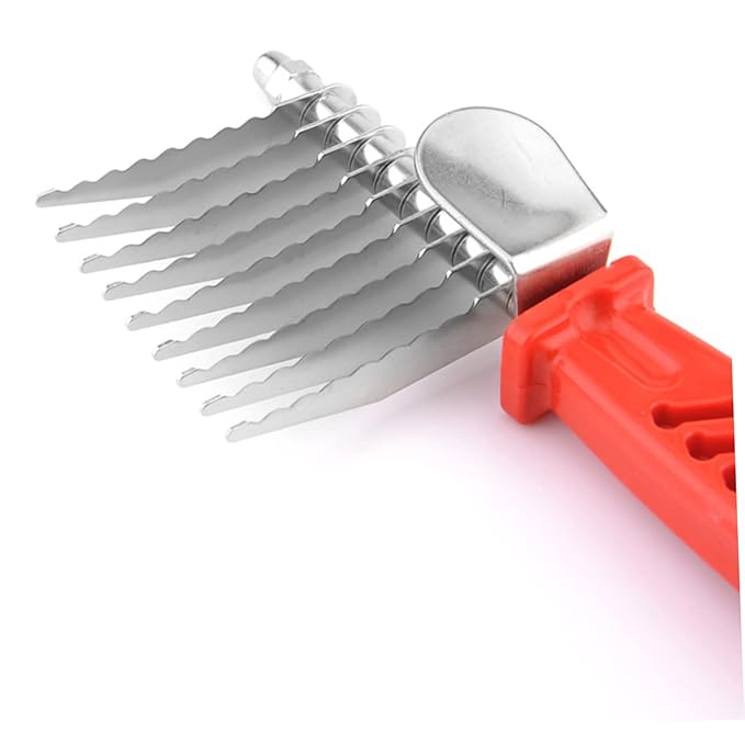 Sosoport Pet Comb for Dog Grooming Tool Pet Detangler Matted Remover Ergonomic Grip Long Blades