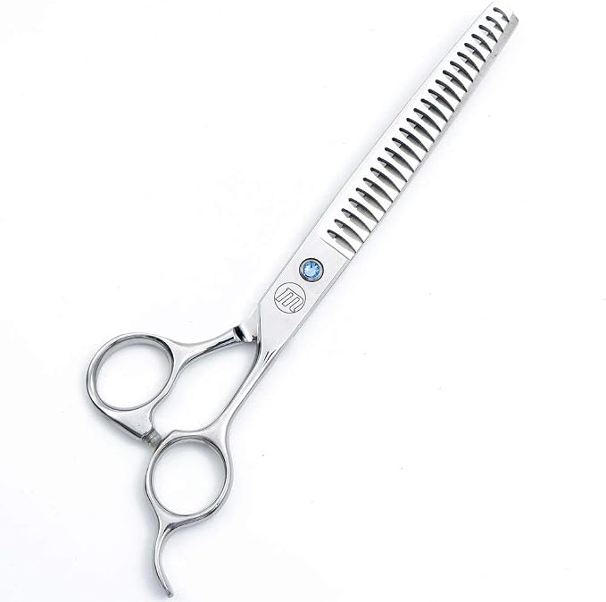 Professional Dog Scissors Set, 7 Inch/8 Inch Curved Chunkers & Thinning Shears with Grooming Comb