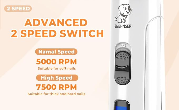 Pet Paw Trimmer and Nail Grinder for Dogs & Cats, 5-in-1 Rechargeable Detail Grooming Tool for Paw Pads, Face, Ears and Nail Smoothing, Low-Noise 3-Speed Design