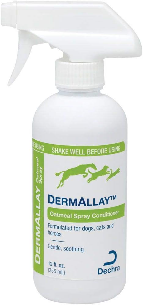 Dechra DermAllay Oatmeal Spray Conditioner for Cats and Dogs 12 oz,White