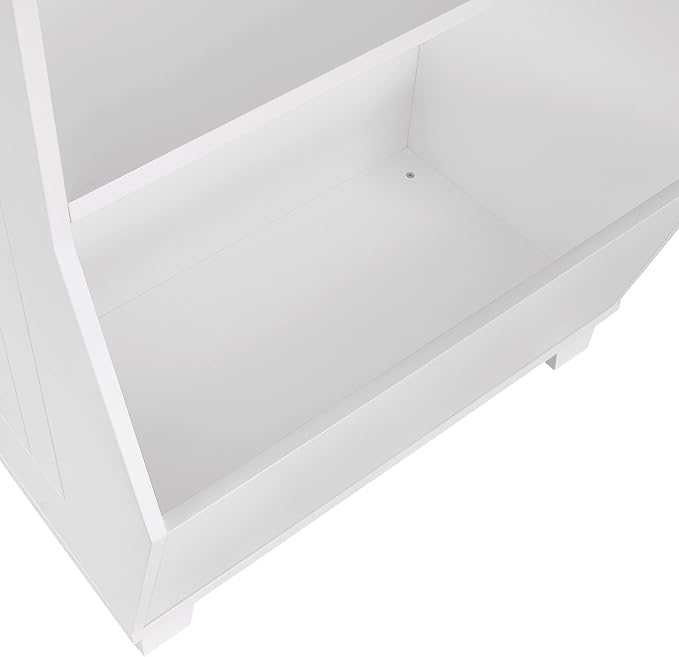 RiverRidge Kids Bookshelf with Veggie Storage Bin and 2 Open Shelves - Kids Storage Organizer, Toy Shelf & Book Shelf with Deep Veggie Bin and Top Toy Display Area