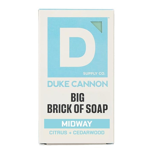 Duke Cannon Supply Co. Extra Large Bar Soap - Men's Natural Soap with Masculine Scents - Citrus + Cederwood - Made in the USA with domestic & globally sourced material - All Skin Types - Midway,10 oz