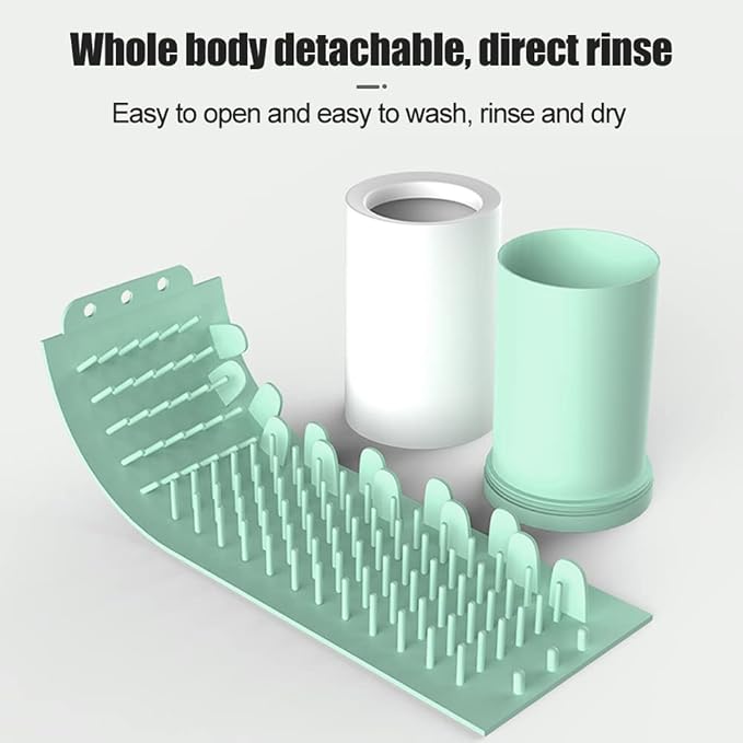 Dog Paw Cleaner, Portable Pet Paw Cleaner,Dog Foot Washer Massager, Comfortable Silicone Pet Cleaning Brush Cup with Towel for Dogs Cats Massage Grooming Dirty Claws (S, Green)
