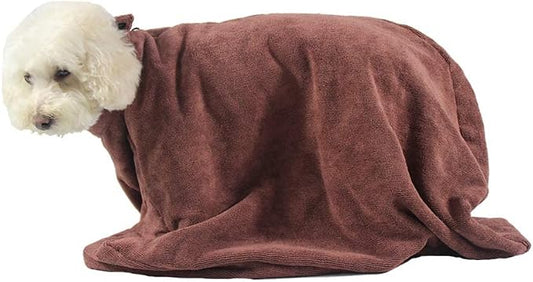 Dog Bathrobe Towel,Microfiber Dog Bag,Bathrobe Absorbent Zipper for Puppy Small Medium Dogs