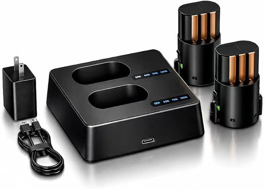 Replacement Power Kit Compatible with Wahl Arco and Arco SE Clipper | Includes dual charging base, 2pcs 2100mAh NiMH batteries, adapter, and cable. Compatible with 0114-300, 1854, 1855 models.