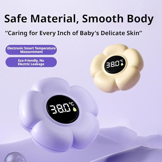 Baby Bath Thermometer – Floating Flower-Shaped Water Thermometer with 3-Color LED, Digital Display, IPX7 Waterproof, for Infant Toddler Bath Pool, Baby Shower Toy Gift