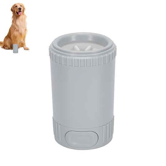 Dog Paw Cleaner, Grey | Pet Foot Washer, For Small Medium Pets, Grooming Essentials, Wash Muddy Puppy Feet