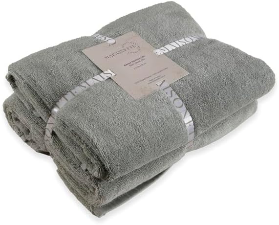 Maisonette Elegance 100% Organic Cotton Turkish Bath Towels, Soft & Absorbent, Ideal Quick Dry Large Luxury Bathroom Towel Set for Shower (30" x 58", 2 Pack) - Green (Eucalyptus)