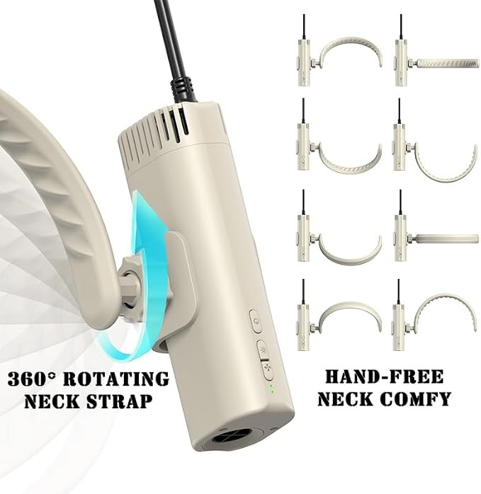High-Speed Low Noise Dog Blower Dryer, Fast Pet Hair Dryer, Brushless Cat Dog Hair Dryer, Portable Grooming Tool with Negative Ions & Hand Free 360 ° Neck Strap for Small Medium Large Dogs