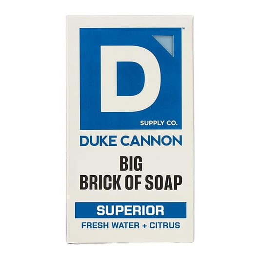 Duke Cannon Supply Co. Extra Large Bar Soap Bundle - Men's Bar Soap with Masculine Scents - Frsh Water + Citrus - All Skin Types - Big Brick of Soap - Superior,10 oz