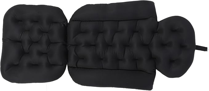 Full Body Bath Pillow, Bathtub Pillow with Non Slip Base, Ergonomic Full Body Bath Cushion for Tub Spa Pool Outdoor Use, Breathable Quick Drying Mesh Fabric Bathtub (Black)