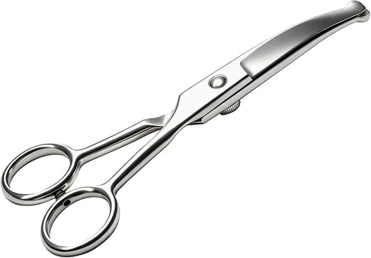 5.5 inch Curved Dog Grooming Scissors,5.5" Curved Down Pet Grooming Scissors with round tips for pets face and paw grooming