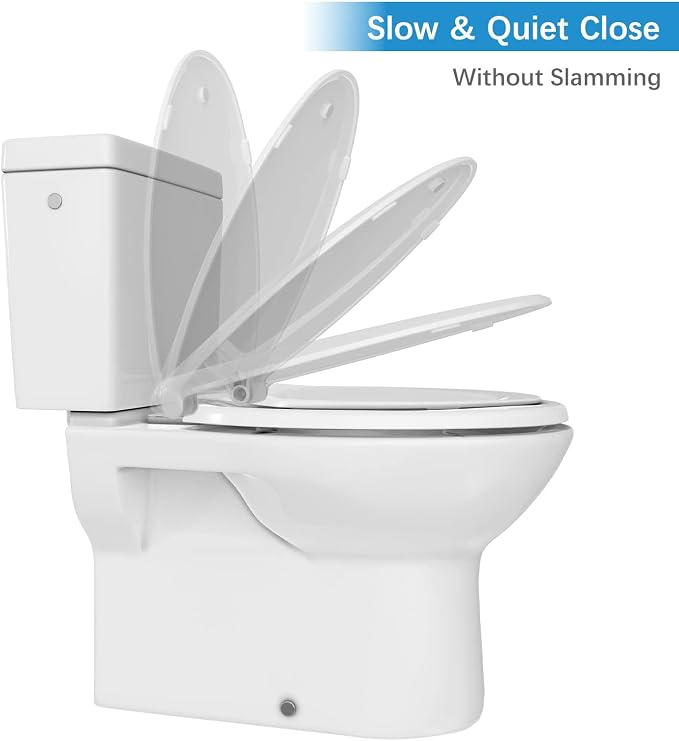 Toilet Seat With Toddler Seat,PP Material Family Toilet Seat Cover with Adult and Toddler Seat, Soft Close Design, Easy to Clean, Safe for Home Kids Potty Training