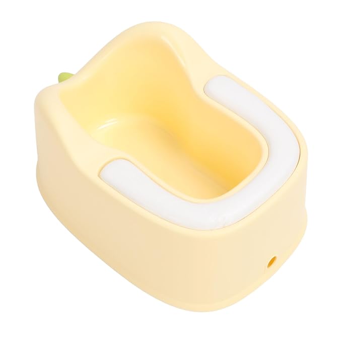 Ergonomic Baby Washing Basin for Toddlers with Soft PVC Cushion, Plastic Baby Washing Basin for Bathing and Buttocks (Yellow)