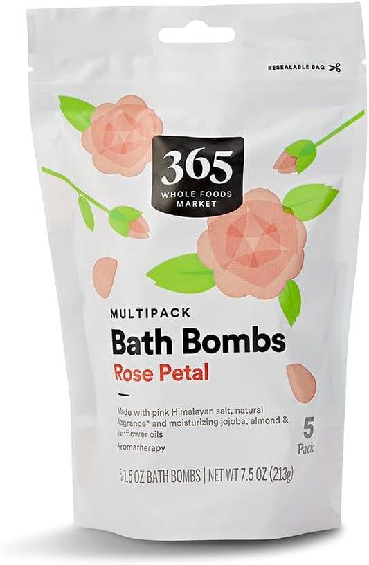 365 by Whole Foods Market, Bath Soak, Rose Petal with Himalayan Salt, 5 Count