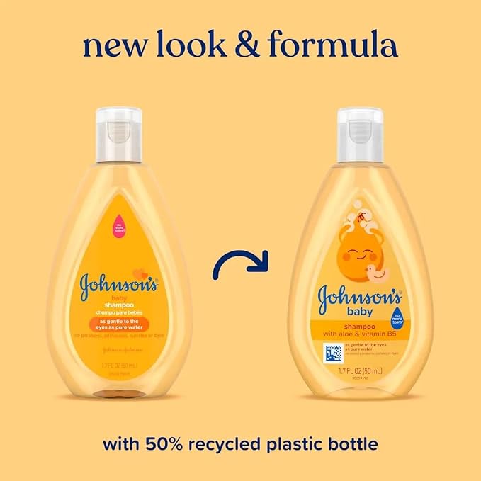 Johnson's Baby Shampoo with Gentle Tear Free Formula, Travel Size, 1.7 Fl Oz