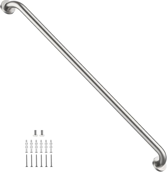 42 Inch Bathroom Safety Grab Bar, ZUEXT Satin Brushed Nickel Extra Long Stainless Steel Shower Support Rail, Wall Mounted Shower Handle Bars for Bathtub Shower Toilet Seniors Handicap Safety