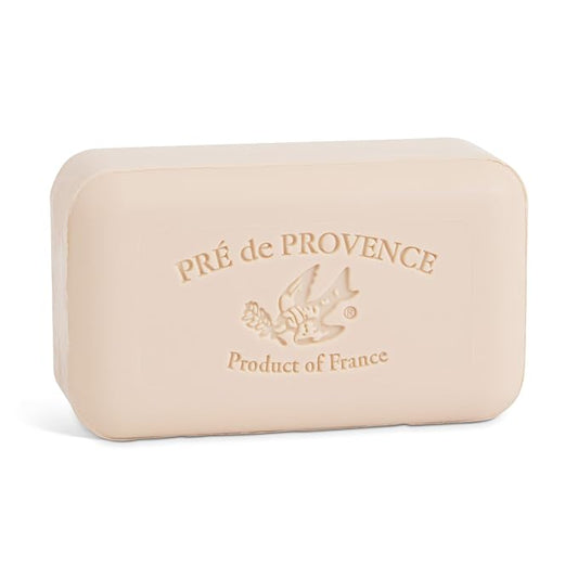 Pre de Provence Artisanal Soap Bar, Natural French Skincare, Enriched with Organic Shea Butter, Quad Milled for Rich, Smooth & Moisturizing Lather, Coconut, 5.3 Ounce