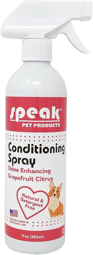 Speak Pet Products Natural Shine Enhancing Grapefruit Citrus Dog Leave-in Conditioning Spray, 17 oz