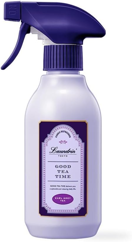 Laundrin Botanical Fabric Refresher Spray, Pet Odor Eliminator for Home, Room Essentials Fabric Spray, Odor Removal for Mattress, Curtain, Sofa, Carpet, Furniture, & Bedding - 300ml, Earl Grey Tea