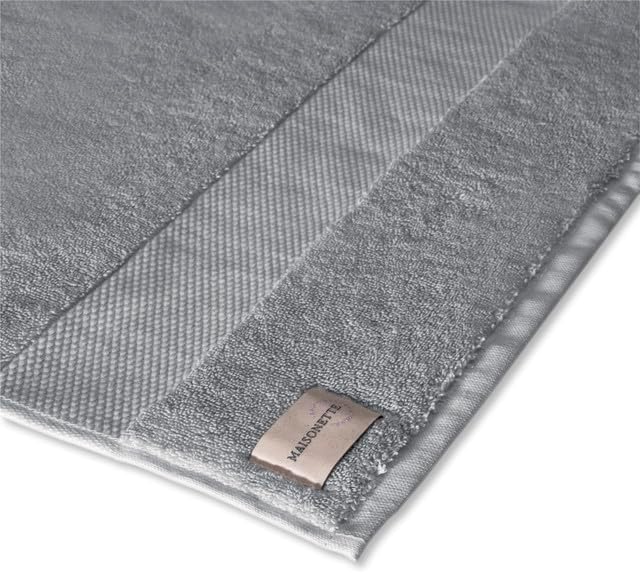 Maisonette Elegance 100% Organic Cotton Turkish Bath Sheets Soft Absorbent Oversized Bathroom Towels Ideal Quick Dry Extra Large Luxury Bath Towel Set for Shower (35" x 70", 2 Pack) Light Gray (Shore)