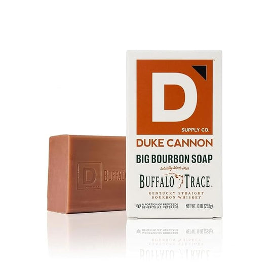 Duke Cannon Supply Co. Extra Large Bar Soap - Men's Natural Bar Soap With A Masculine Scent - Big American Bourbon Scented - All Skin Types - Hydrating Big Brick of Soap - Bourbon,10 oz