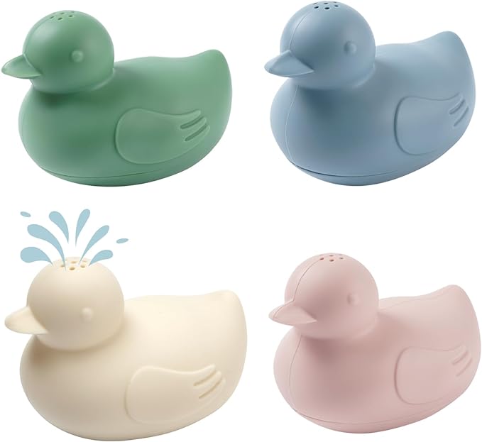 haakaa Dinky Splash Duck Silicone Baby Bath Toy, Detachable & Mold Free Food Grade Silicone Bath Ducks Toys, BPA-Free Squeeze Bathtub Toys,Floating Bath Tub Toys for Babies 6m+