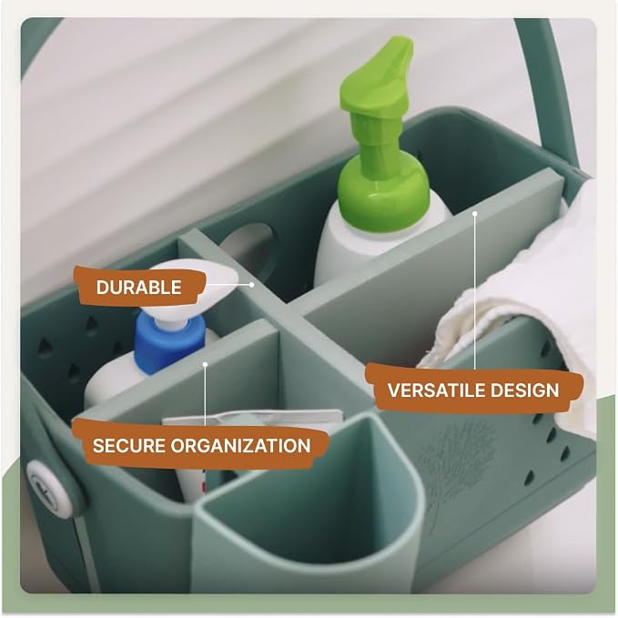 Parker Baby Bath Caddy Inserts | Matching Color Divider for our Shower Caddy Organizer | Makes Multiple Adjustable Compartments