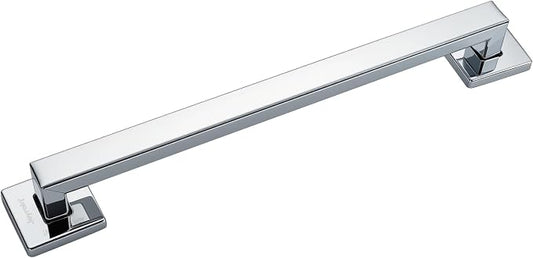 Joyrain ADA Square Grab Bar 16/24/32 Inch - 500lb Capacity Safety Rail for Elderly, Non-Slip Bathroom Handle (Chrome, 32 inch)