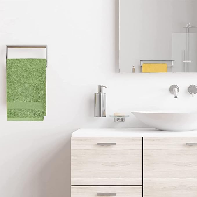 Lchkrep Cotton Hand Towels 2 Pack, Salon Thick Bath Hand Towel,Gym Towel 14" x 30", Face Cloth, Soft and Absorbent Washcloths Set for Home Bathroom Hotel (Green)…