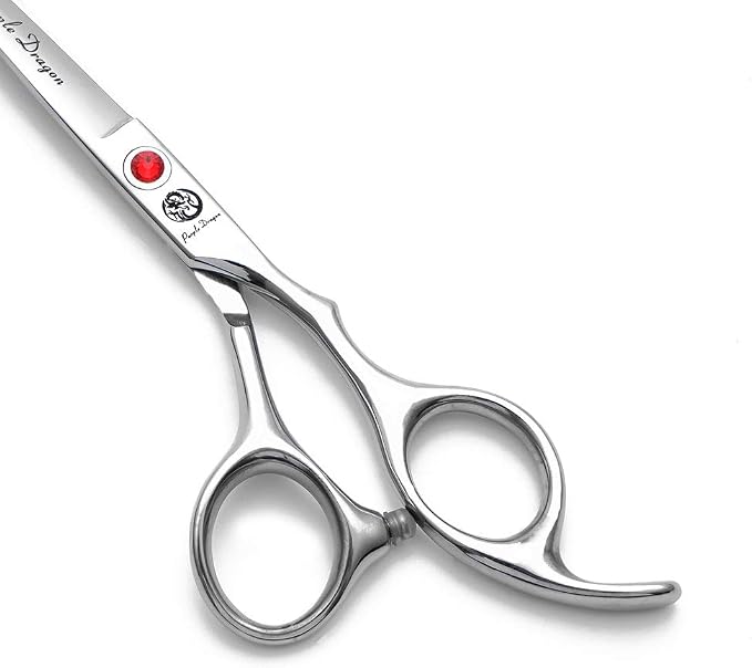 Purple Dragon 4“/5"/5.5"/6"/6.5"/7"/7.5"/8"/9"/10" Sharp Edge Salon Hair Cutting Shears - Pet/Dog Grooming Scissors with Bag - Perfect for Barber or Pet Groomer