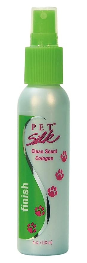 Pet Silk Clean Scent Cologne – Dog Deodorant Perfume Body Spray with Conditioning & Deodorizing Qualities – Clean & Fresh Fragrance – Pet Grooming Perfume for Cats (4 Ounce)