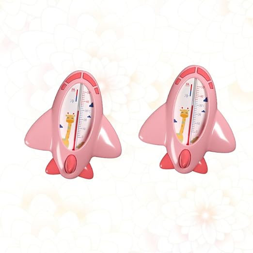 2pcs Bath Thermometer Turtle Shape Water Temperature Sensor for Newborns, Pink Waterproof Floating Thermometer for Home Pools and Bathtubs