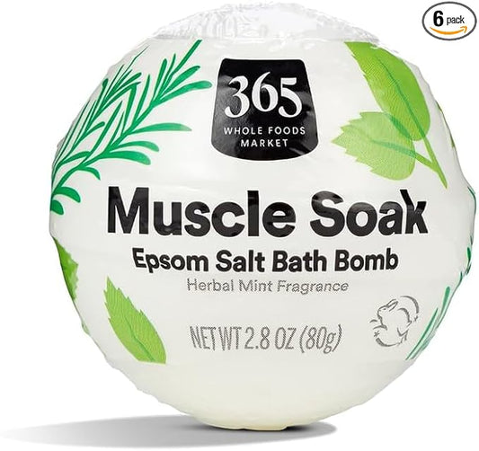 365 by Whole Foods Market, Fizzing Epsom Bomb, Muscle Soak, 2.3 oz (Pack of 6)