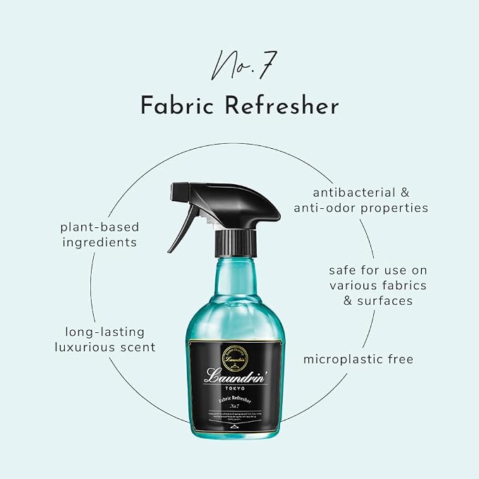Laundrin Fabric Refresher Spray, Pet Odor Eliminator for Home, Room Essentials Fabric Spray, Odor & Bacteria Removal for Mattress, Curtain, Sofa, Carpet, Furniture, and Bedding - 300ml, No. 7