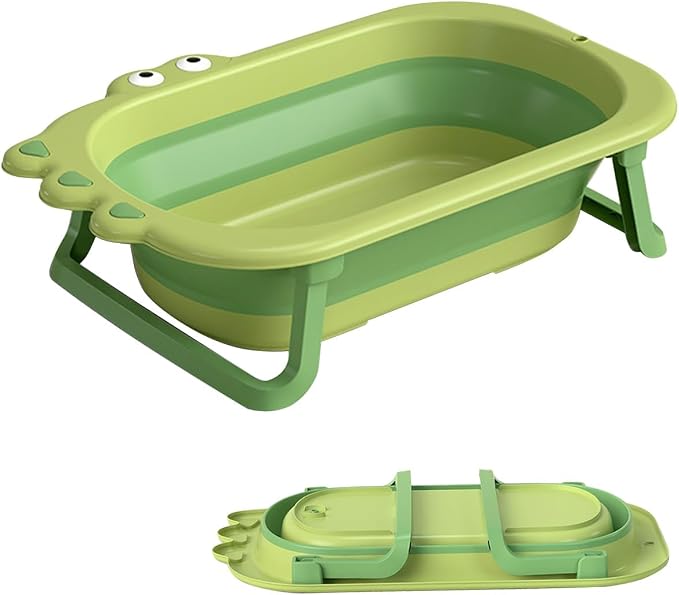 Dog Bath Tubs,31 inch Portable Folding Bathtub with Drainage Hole for Bathing/Shower,Dog Cat Swimming Pool Bathing Tub Washing Basin,Foldable Collapsible Pet Tub for Small Medium Pets-Green