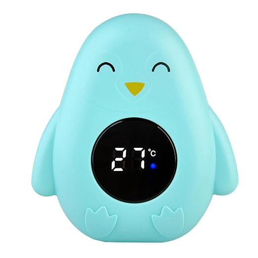 Baby Bath Thermometer – Water Meter, Cartoon Gauge | Electronic Tub Thermometer, Floating Temperature Monitor for Infant Safety, Bathroom Accessory, Cute Bathing Tool, Toddler Care