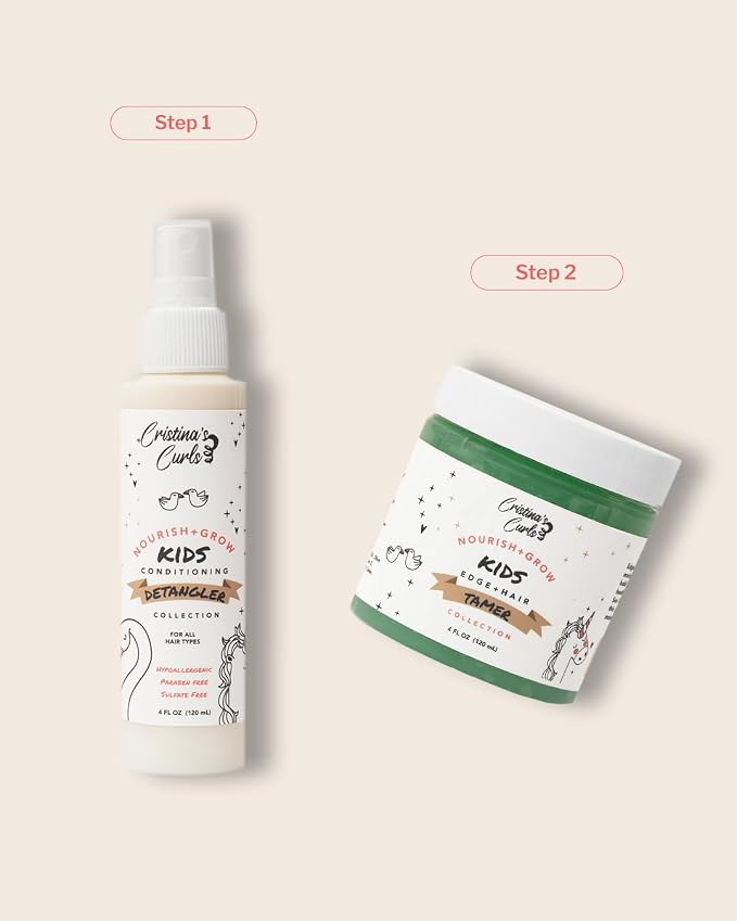Cristina's Curls Conditioning Detangler Spray for Kids – Leave-in Slip & Frizz Control with No Buildup