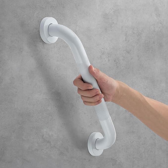Grab Bars for Shower, 1 Pack 36-Inch Anti Slip Shower Handles for Elderly, Safety Shower Grab Bar, Stainless Steel Handicap Grab Bars for Bathroom (White 1" Diameter)