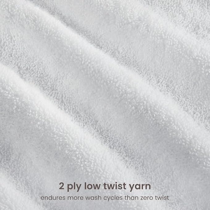 BIOWEAVES 100% Organic Cotton Bath Sheet Set of 2 | Soft Oversized Bath Towels | 700 GSM Premium Bath Towel Sheet Set GOTS Certified - White