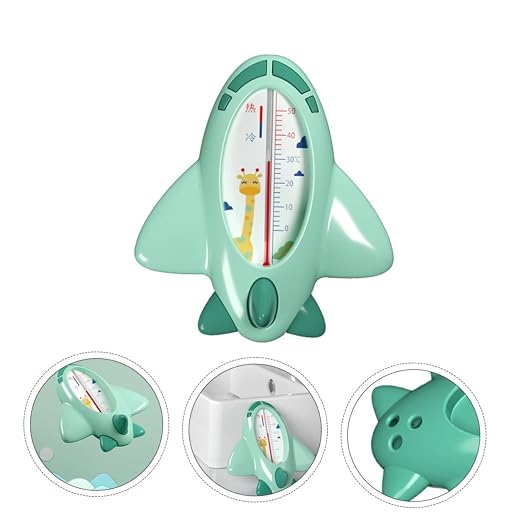 SUPVOX Cartoon Bath Thermometer Green Easy to Use Water Temperature Tester with Design for Safe Bathing and Toddlers