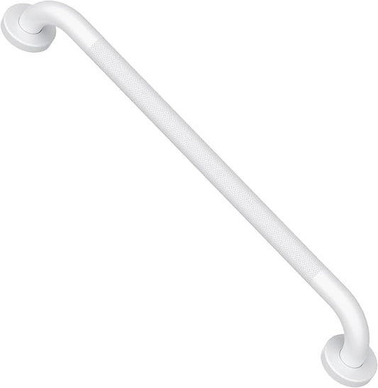 Oil Rubbed White Shower Grab Bars 24 Inch w/Anti-Slip knurled Grip, iMomwee Stainless Steel Wall Mount Bathroom Safety Balance Handrail, Handicap Elderly Senior Assist Textured Grab Bar Handle