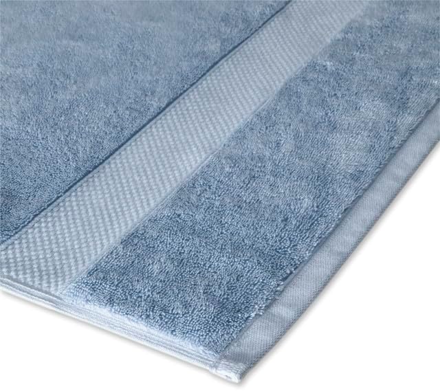 Maisonette Loft Egyptian Cotton Turkish Hand Towels - Soft, Absorbent Washcloths for Face - Ideal Quick Dry Small Towel Wash Cloth Set for Bathroom - (13" x 13", 6 Pack) - Blue (Harbor Blue)
