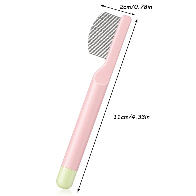 Stainless Steel Dog Eye Comb – Tear Stain Remover for Small Pets | Round-tip teeth for gentle detangling. Removes eye mucus, crust & fleas. Ideal for Yorkie, Shih Tzu, Maltese, Pomeranian